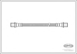 Фото Гальмівний шланг Corteco 19018880