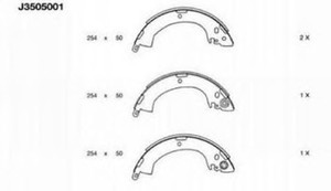 Фото Комплект гальмівних колодок Nipparts J3505001