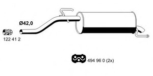 Фото Глушитель выхлопных газов конечный ERNST 012 16 4