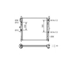 Фото Радіатор, охолодження двигуна NRF 55336