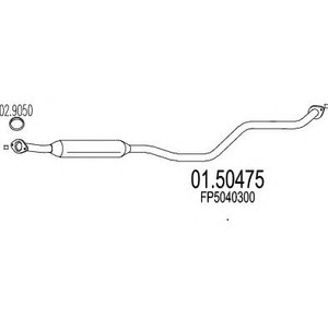 Фото Середній глушник вихлопних газів MTS 01.50475