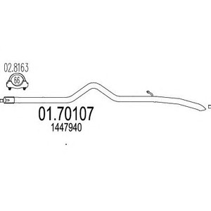 Фото Труба вихлопного газу MTS 01.70107