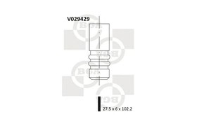 Фото Клапан випуск. Astra/Corsa/Vectra 1.4-16 i 93-09 BGA V029429