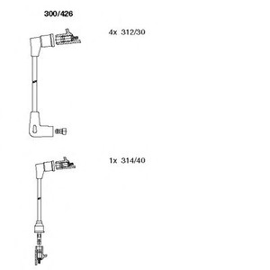 Фото Комплект дротів запалювання BREMI 300/426