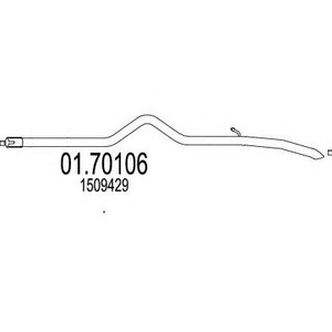 Фото Труба вихлопного газу MTS 01.70106