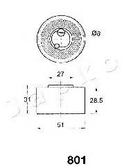 Фото Натяжний ролик, ремінь ГРМ JAPKO 45801