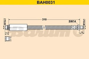 Фото Гальмівний шланг BARUM BAH0031