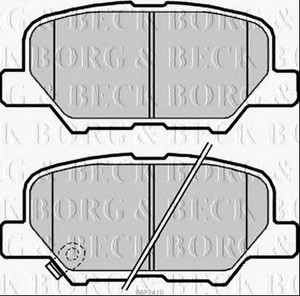 Фото Комплект гальмівних колодок, дискове гальмо BORG & BECK BBP2410