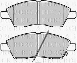 Фото Комплект гальмівних колодок, дискове гальмо BORG & BECK BBP2390