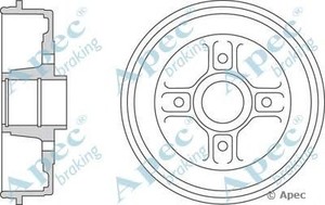 Фото Гальмівний барабан APEC braking DRM9923