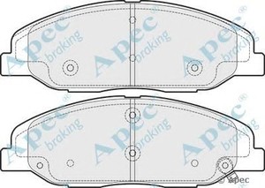 Фото Комплект гальмівних колодок, дискове гальмо APEC braking PAD1633