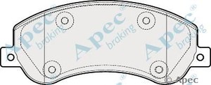 Фото Комплект гальмівних колодок, дискове гальмо APEC braking PAD1816