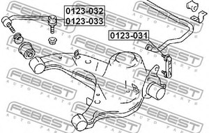 Фото Тяга стабілізатора задня Febest 0123031