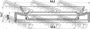 Фото Сальник піввісі 33.4x54.2x9.85x14.7 Astra J 10-15 Febest 95HEY35541015U