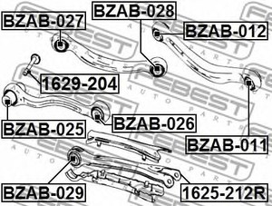 Фото Сайлентблок задньої тяги Febest BZAB029