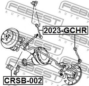 Фото Втулка стабілізатора гумова Febest CRSB002