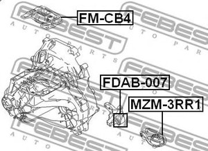 Фото Подушка двигуна ліва Febest FMCB4