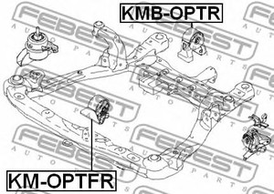 Фото Сайлентблок задньої подушки двигуна Febest KMBOPTR