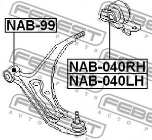 Фото Сайлентблок задній переднього лівого важеля Febest NAB040LH