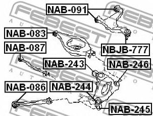 Фото Сайлентблок заднього верхнього важеля Febest NAB091