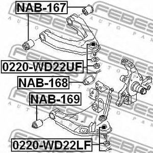 Фото Сайлентблок переднього верхнього важеля Febest NAB167