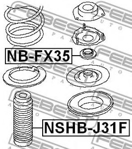 Фото Підшипник опори переднього амортизатора Febest NBFX35