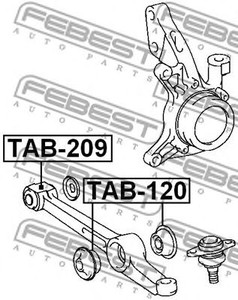 Фото Сайлентблок переднього важеля Febest TAB120