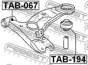 Фото Сайлентблок задній переднього важеля Febest TAB194