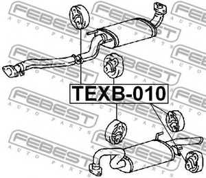 Фото Подушка кріплення глушника Febest TEXB010