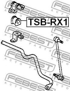 Фото Втулка переднього стабілізатора d17 Febest TSBRX1