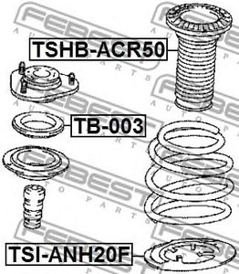 Фото Проставка пружини нижня Febest TSIANH20F