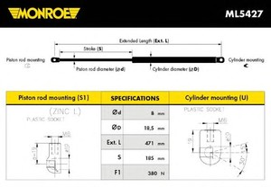 Фото Автозапчасть Monroe ML5427