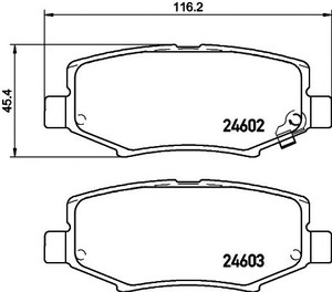 Фото Колодки гальмівні (задні) Jeep Cherokee 08-/Compass 06-/Wrangler 07-/Dodge Nitro 06-12 (TRW) Textar 2460201