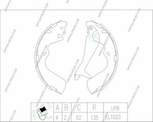 Фото Комплект гальмівних колодок KOREA H350I04