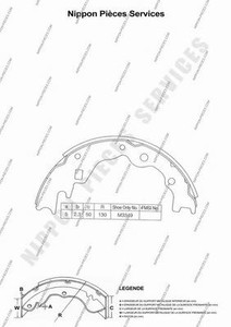 Фото Комплект гальмівних колодок KOREA M350A25