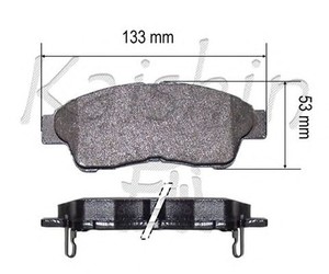 Фото Комплект гальмівних колодок, дискове гальмо KAISHIN FK2118