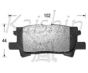 Фото Комплект гальмівних колодок, дискове гальмо KAISHIN FK2250