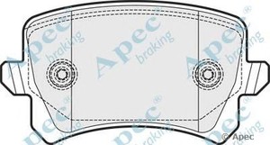 Фото Комплект гальмівних колодок, дискове гальмо APEC braking PAD1654