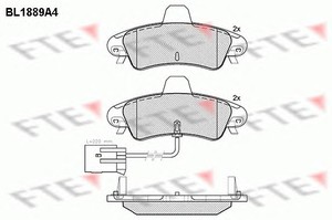 Фото Гальмівні колодки FTE BL1889A4