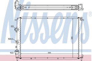 Фото Радіатор, охолодження двигуна Nissens 63977A