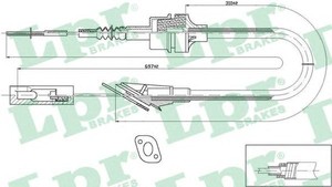 Фото Трос, керування зчепленням LPR C0493C
