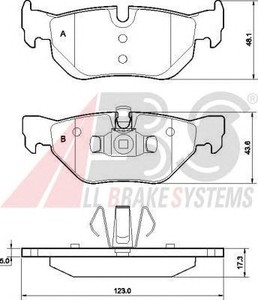 Фото Комплект гальмівних колодок, дискове гальмо ABS 37437OE