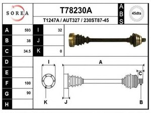 Фото Привідний вал EAI T78230A