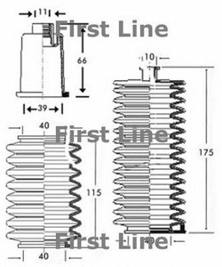 Фото Комплект пильовика, приводний вал FIRST LINE FSG3165