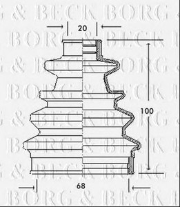 Фото Комплект пилозахисний, приводний вал BORG & BECK BCB2040