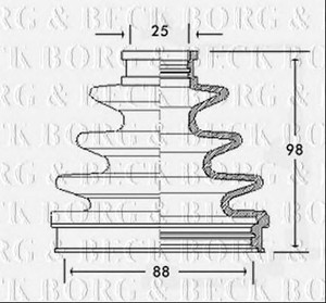 Фото Автозапчасть BORG & BECK BCB2345