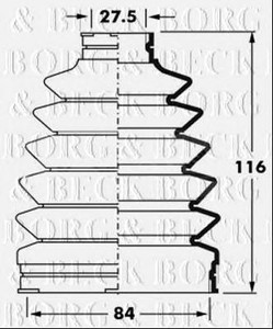 Фото Автозапчасть BORG & BECK BCB6017