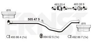Фото Труба вихлопного газу ERNST 505475