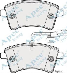 Фото Комплект гальмівних колодок, дискове гальмо APEC braking PAD1900