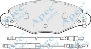 Фото Комлект гальмівних колодок, дисковий механізм APEC braking PAD1283